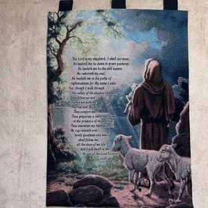 Psalm 23 The LORD is my shepherd scripture. Tapestry Wall Hanging,